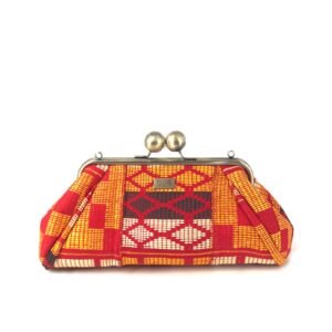 Red and yellow Ablema Kente Clutch