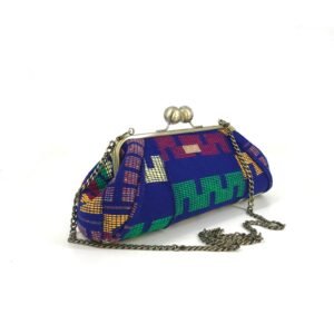 Blue Ablema Kente Clutch