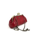 Red Ablema Leather Clutch
