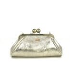 Pale Gold Ablema Kente Clutch