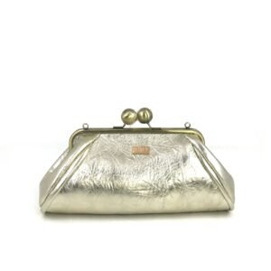 Pale Gold Ablema Kente Clutch