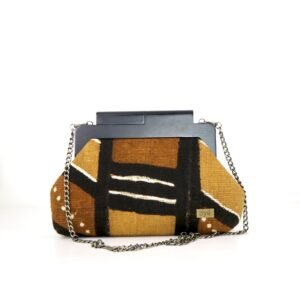 Brown MudCloth  Mansa clutch