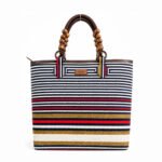 Oye Bag Brown & Black Africa Print Tote