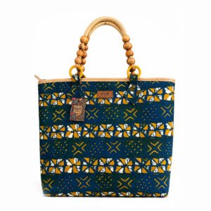Oye Bag Navy Blue Africa Print Tote
