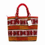 Oye Bag Red Africa Print Tote