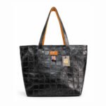 OyeBag-Large Black Leather Tote
