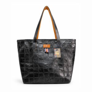 OyeBag-Large Black Leather Tote